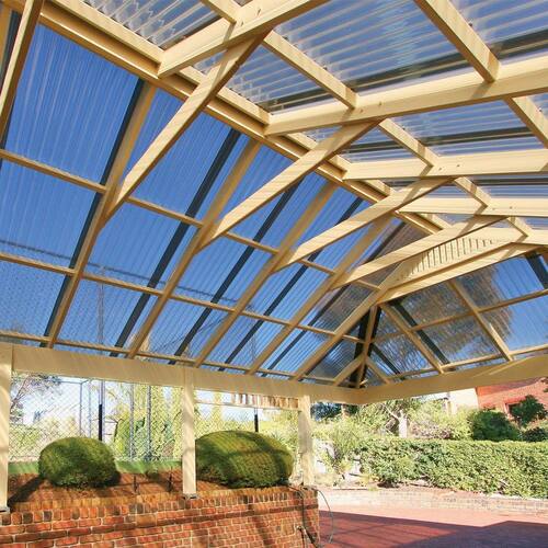 Roof Panel, Corrugated Polycarbonate, Clear, 26 in. x 8 ft.