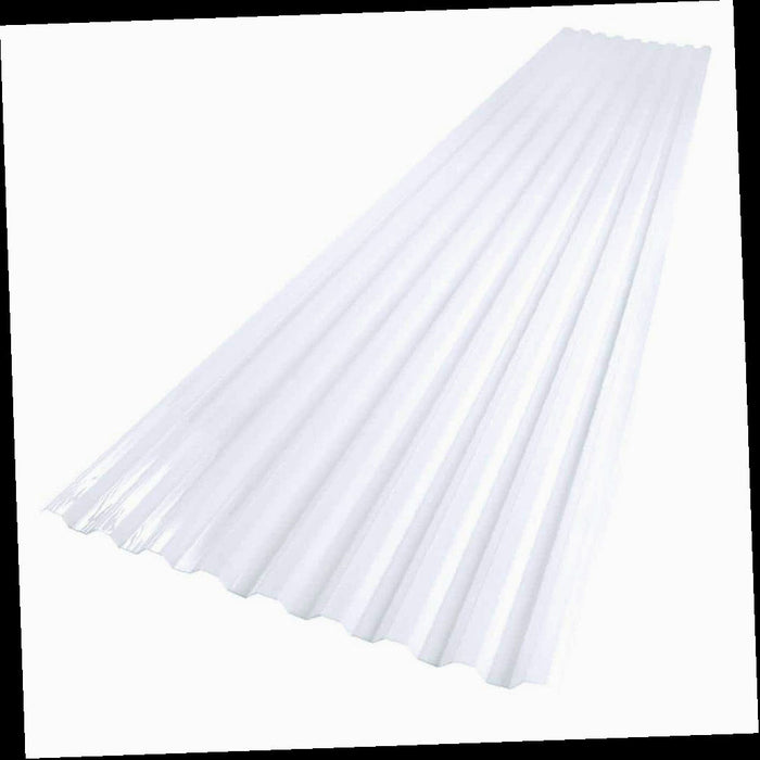 Roof Panel, Corrugated Polycarbonate, Clear, 26 in. x 12 ft.