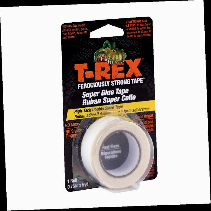 Clear Double Sided Super Glue Tape 0.75 in. x 5 yds.