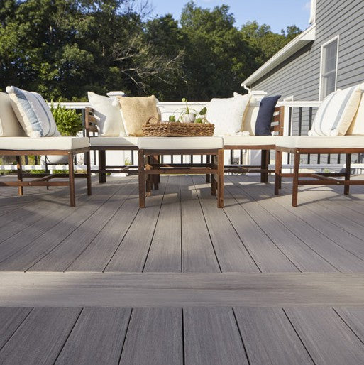 Composite Decking 1 in. x 6 in. x 16 ft. Coastline Grooved Edge Board