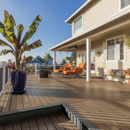 Composite Decking 1 in. x 6 in. x 20 ft. Coconut Husk Square Edge Board