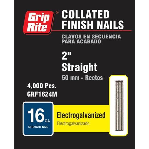 Finish Nails 2 in. x 16-Gauge Electrogalvanized Steel 4000 pcs