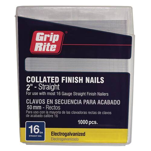 Finish Nails 2 in. x 16-Gauge Electrogalvanized 1000 pcs