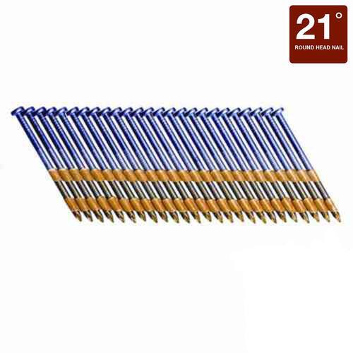 Framing Nails 2-3/8 in. x 0.120 in. Round Head 316 Stainless Steel Ring Shank Plastic Collated 21-Degree Angled 1000 pcs