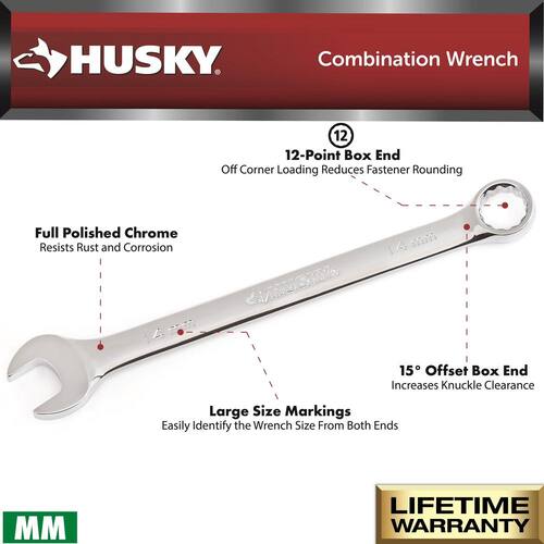 Full Polish Combination Wrench, 11 mm 12-Point