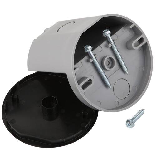 Ceiling Fan/Light Fixture Side Mount Box Round Non-Metallic 4 in. 11.8 cu. in. with Cover