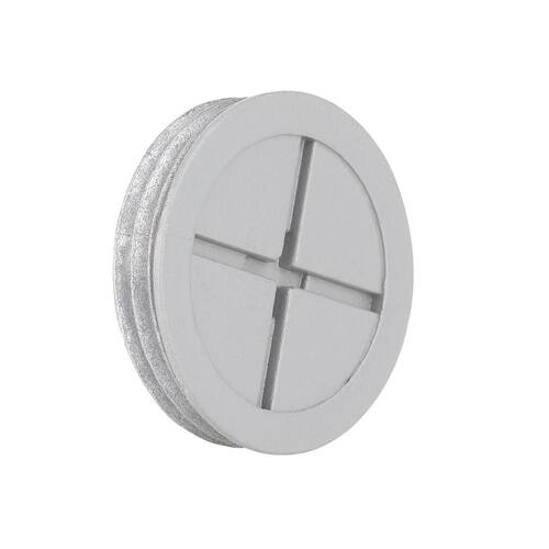 Weatherproof Box Closure Plug Metallic 1 in. Gray (4-Pack)