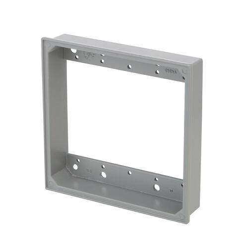 Weatherproof Box Extension Ring 2-Gang Metallic Gray