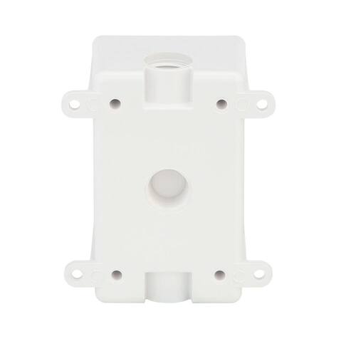 Weatherproof Box 1-Gang Non-Metallic White with (3) 1/2 in. Holes