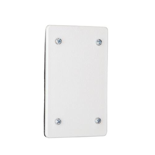 Weatherproof Cover 1-Gang Blank Non-Metallic White