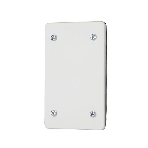 Weatherproof Cover 1-Gang Blank Non-Metallic White