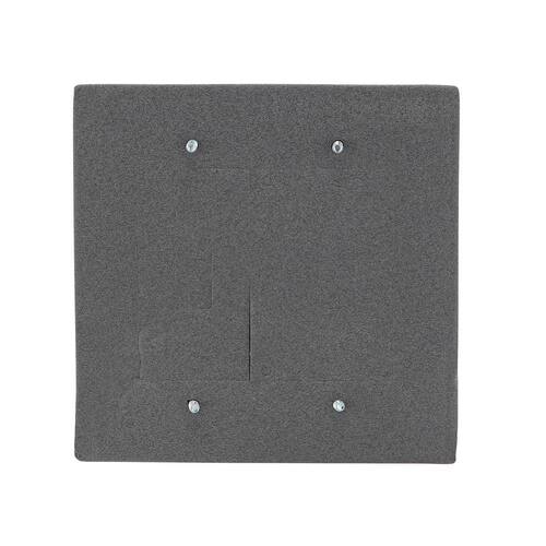 Weatherproof Cover 2-Gang Blank Metallic Gray