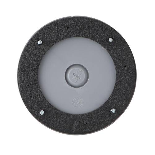 Weatherproof Cover Round Blank Non-Metallic 4 in. Gray