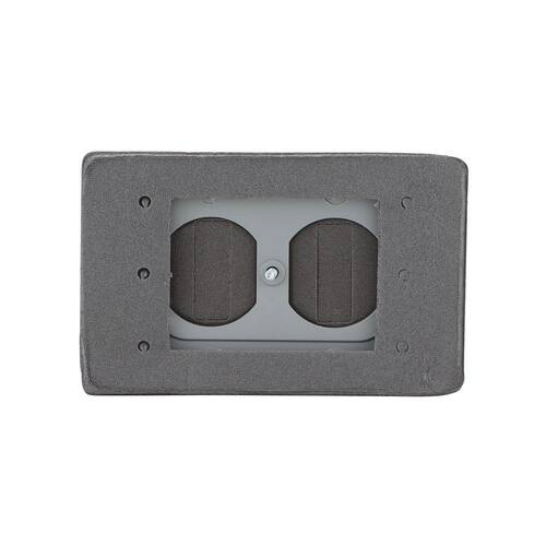 Weatherproof Cover 1-Gang Duplex Outlet Metallic Gray