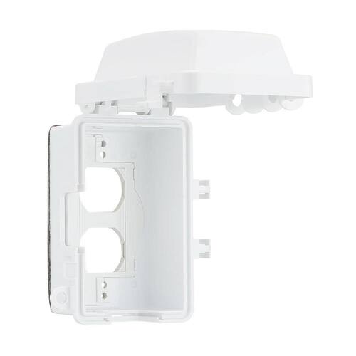 Weatherproof In-Use Cover Non-Metallic Horizontal/Vertical 1-Gang Extra Duty White (16-in-1-Configurations)