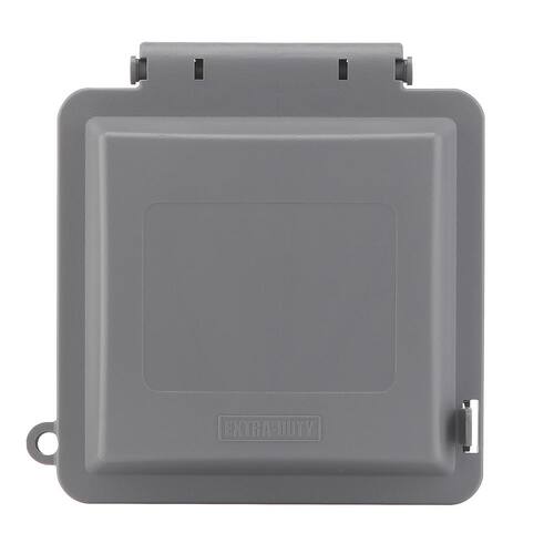 Weatherproof In-Use Cover 2-Gang Extra Duty Horizontal/Vertical Non-Metallic, Gray (73-in-1-Configurations)