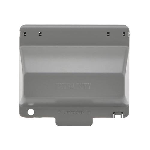 Weatherproof In-Use Cover Extra Duty Horizontal Metallic 1-Gang Gray (12-in-1-Configurations)