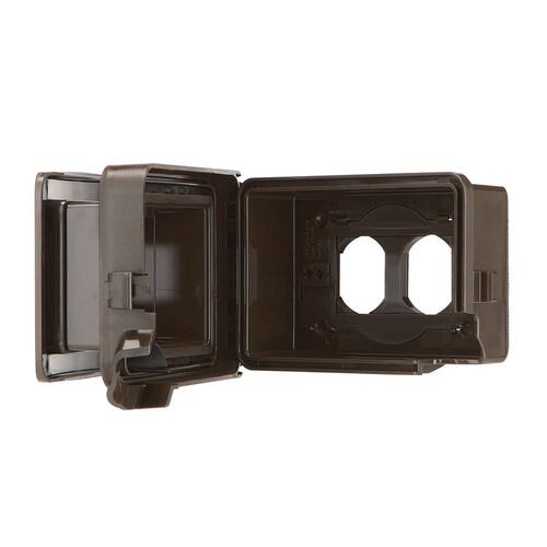Expandable While In Use Cover Weatherproof In-Use Cover Bronze 1-Gang Non-Metallic Expandable Extra ...