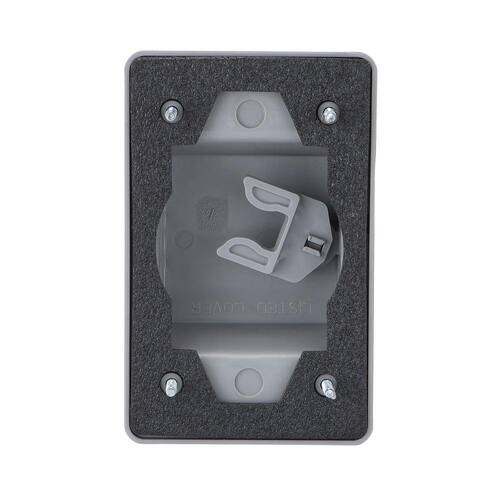 Weatherproof Toggle Switch Cover Non-Metallic 1-Gang, Gray