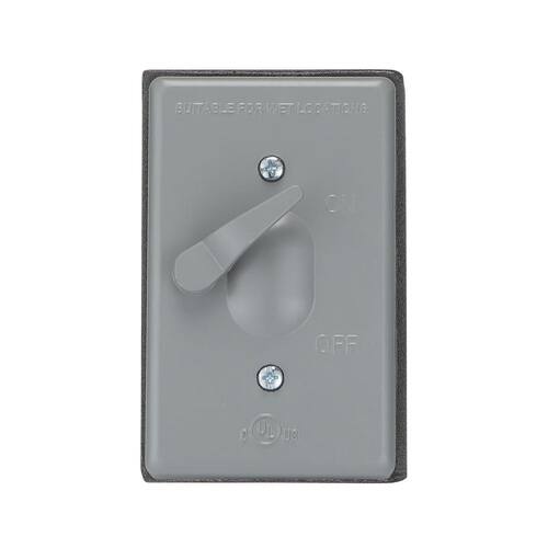 Toggle Switch Cover Kit Metallic Weatherproof 1-Gang, Gray