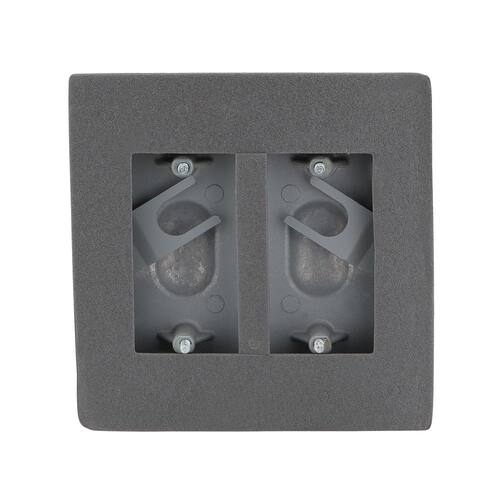 Weatherproof Toggle Switch Cover Kit 2-Gang Metallic, Gray.