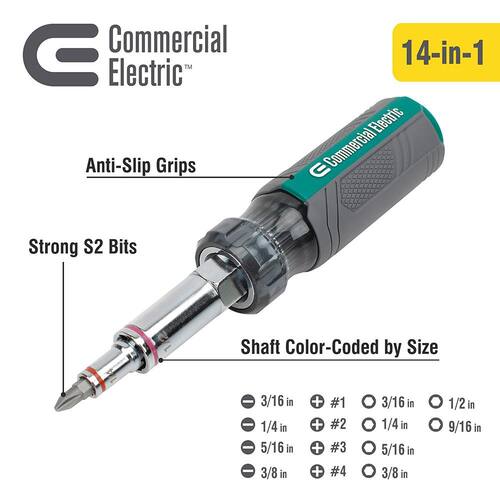 Multi-Bit Screwdriver and Nut Driver