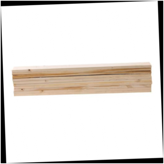 Wood 3/8 in. x 1-1/2 in. x 18 in. White (10-Pack)