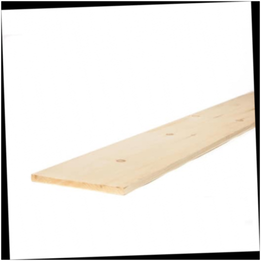 Softwood Board 1 in. x 12 in. x 8 ft. Premium Kiln-Dried Square Edge Whitewood Common