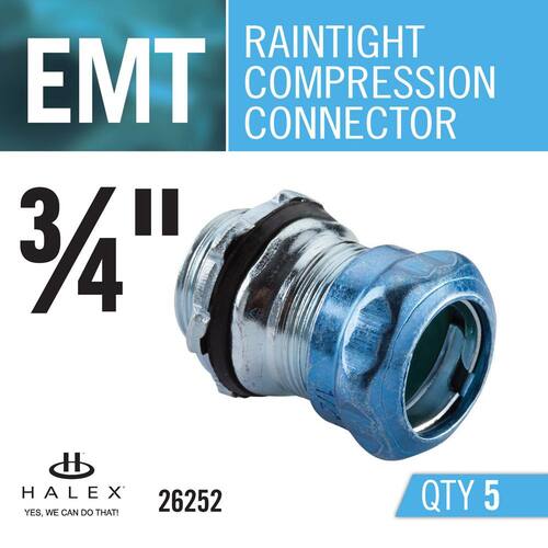 Electrical Metallic Tube (EMT) Rain Tight Connector 3/4 in.