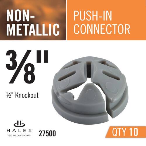 Standard Fitting Non-Metallic Push-In Connector 3/8 in. (10-Pack)