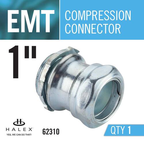 Electrical Metallic Tube (EMT) Compression Connector 1 in.