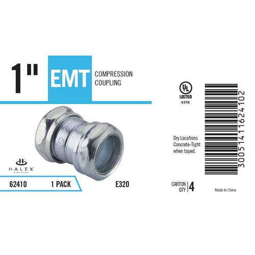 Electrical Metallic Tube (EMT) Compression Coupling 1 in.