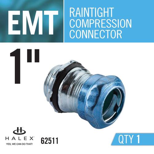 Connecteur Raintight Electrical Metallic Tube (EMT) Rain Tight Connectors 1 in. Male