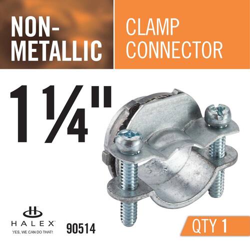 Non-Metallic (NM) Twin-Screw Clamp Connector 1-1/4 in.