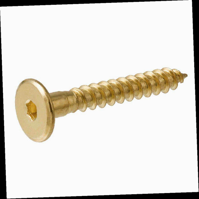 x 70 mm Brass-Plated Hex-Drive Connecting Screw (4-Pieces)