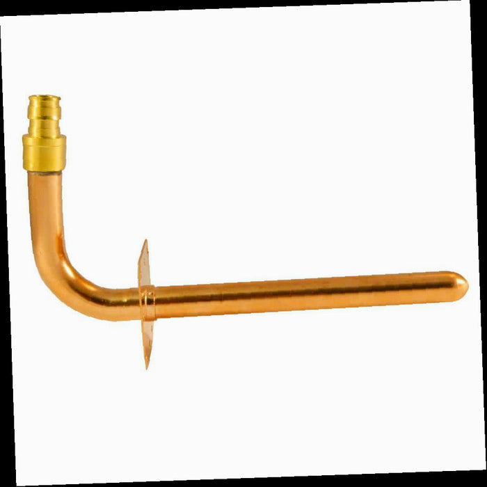 PEX-A Expansion Barb Stub-Out 90-Degree Elbow with Flange Copper 1/2 in. x 8 in.
