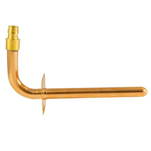 PEX-A Expansion Barb Stub-Out 90-Degree Elbow with Flange Copper 1/2 in. x 8 in.