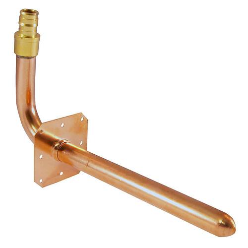 PEX-A Expansion Barb Stub-Out 90-Degree Elbow with Flange Copper 1/2 in. x 8 in.