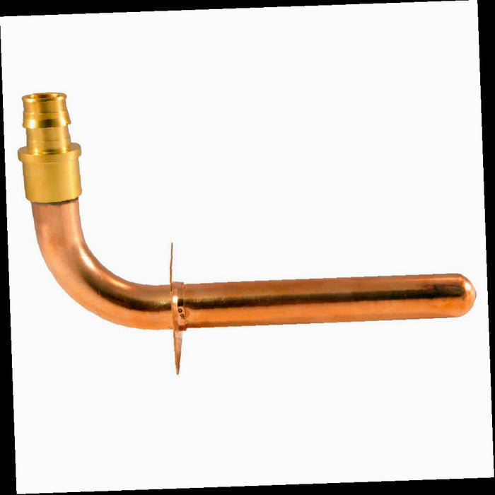 PEX-A Expansion Barb 90-Degree Elbow with Flange 8 in. x 3/4 in. Copper Stub-Out