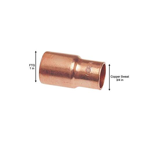 Copper Pressure Fitting x Cup Reducer 1 in. x 3/4 in.