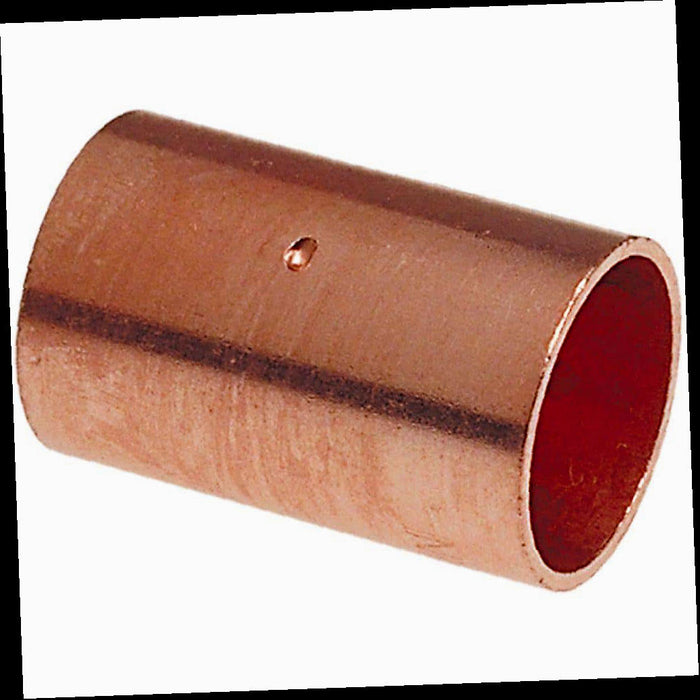 Copper Coupling Fitting 1/2 in. x Cup x Cup with Stop Pressure