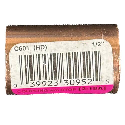 Copper Fitting Coupling 1/2 in. x 1/2 in. Lead Free PSI-722 4