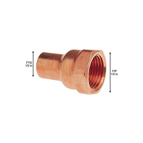 Pressure Fitting Copper 1/2 in. x FIP Female Adapter