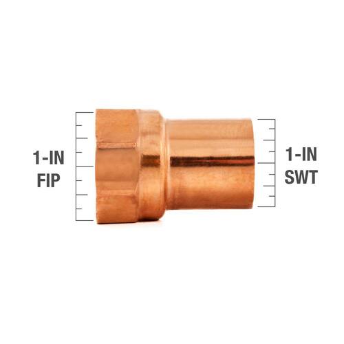 Copper Adapter 1 in. x 1 in. Lead Free PSI-494 Female