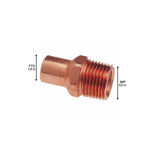 Copper Adapter 1/2 in. x 1/2 in. Lead Free PSI-200 Male