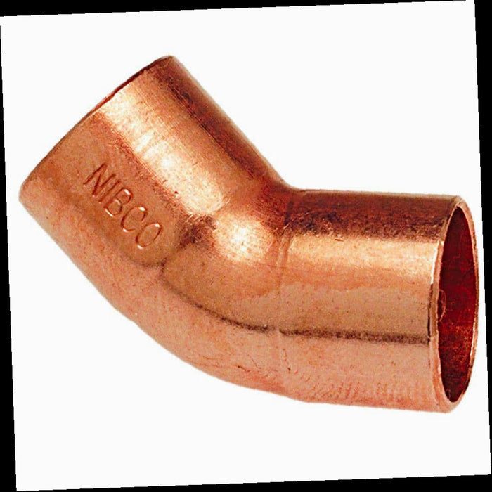 Copper Pressure 45-Degree Elbow Fitting 1 in. Cup x Cup
