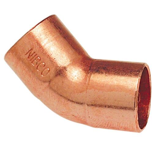 Copper Pressure 45-Degree Elbow Fitting 1 in. Cup x Cup