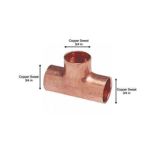 Copper Tee Fitting All Cup 3/4 in. (10-Pack)