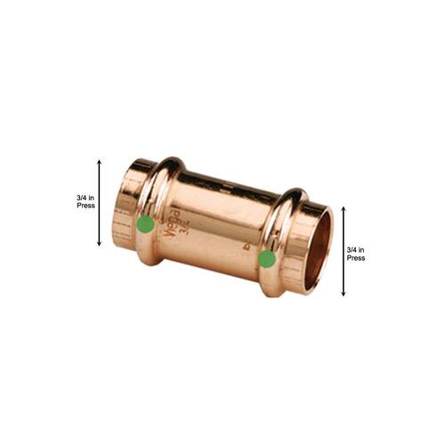 Copper Coupling 3/4 in. Press with Stop ProPress