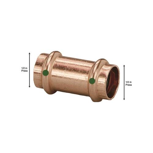 Copper Coupling 1/2 in. Press No Stop ProPress